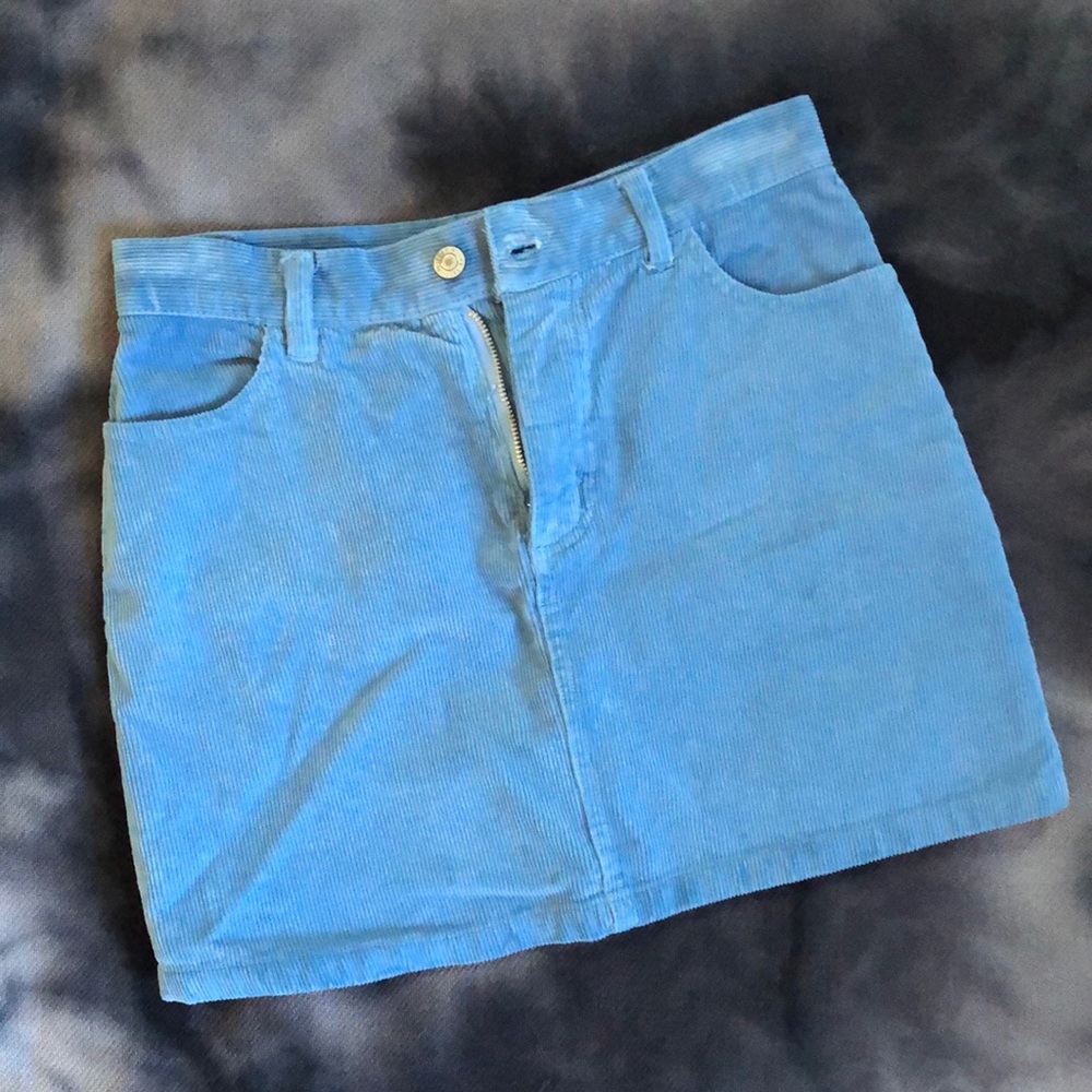 John Galt blue corduroy skirt